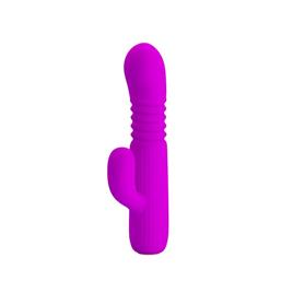 Vibrador Leopold com função de movimento de silicone USB