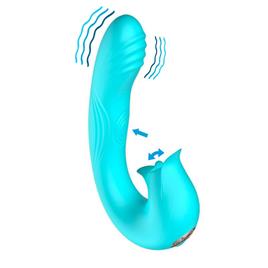 Vibrador Hydra com pulsação e estimulador de clitóris de língua 3 motores USB