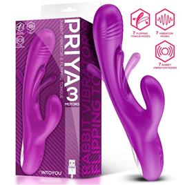 Vibrador de língua Priya com movimento de inversão