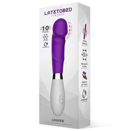 Vibrador de silicone roxo Louver