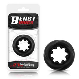 Anel de pênis de silicone líquido torcido 2,7 cm