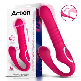 No. TwentyThree Vibrador Duplo com Pulsação e Empuxo Flexível 180º