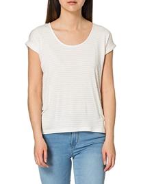 Pieces T-shirt às riscas brilhantes