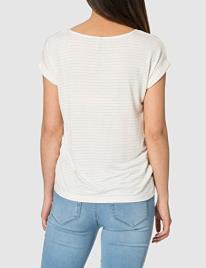 Pieces T-shirt às riscas brilhantes