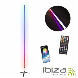 Tubo Led Rgb 1M Bluetooth com Suporte Preto - Ibiza