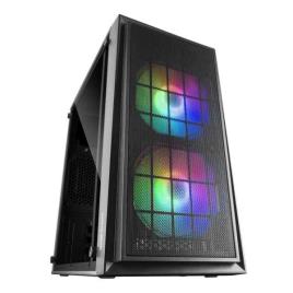 Caixa  MCDUO MICRO-ATX CASE, 2X FRGB FAN, WINDOW, MESH, WATERCOOLING, BLACK
