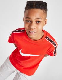 Nike Repeat Tape T-Shirt Junior - Vermelho - Kids, Vermelho