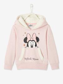 Sweat Minnie® da Disney, com capuz e detalhes fantasia rosa claro mesclado