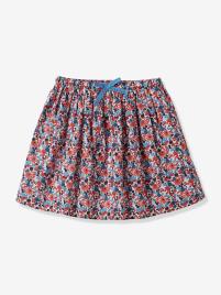 Saia CYRILLUS, para menina azul vivo estampado