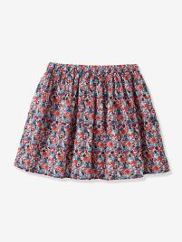 Saia CYRILLUS, para menina azul vivo estampado