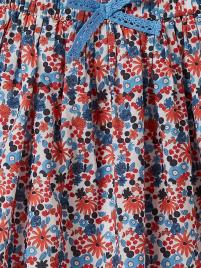 Saia CYRILLUS, para menina azul vivo estampado