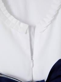 Vestido especial cerimónia com cinto reversível, para menina branco claro liso  