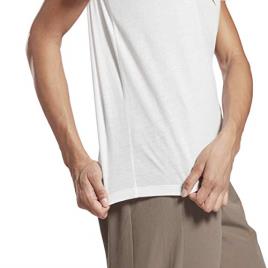 Reebok Sport T-shirt de mangas curtas, gola redonda, motivo à frente