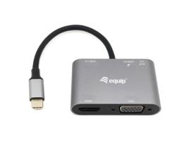 HUB USB Equip > Base & Duplicador de Portas com Fios 3.2 GEN 1 (3.1 GEN 1) TYPE-C Preto, Cinzento - 133483