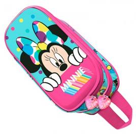 Estojo para lápis 3D Wishful Minnie Disney duplo