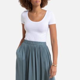 La Redoute Collections T-shirt de gola redonda, mangas curtas