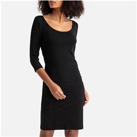 La Redoute Collections Vestido curto, justo, mangas 3/4