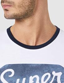 Superdry T-shirt com gola redonda, Workwear Ringer