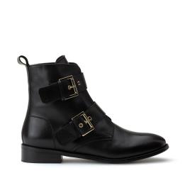 La Redoute Collections Plus Botas em pele, detalhes fivela, especial pés largos 
