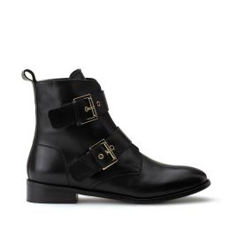 La Redoute Collections Plus Botas em pele, detalhes fivela, especial pés largos