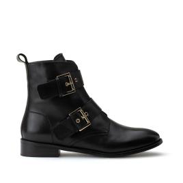La Redoute Collections Plus Botas em pele, detalhes fivela, especial pés largos