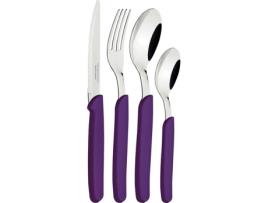 Faqueiro TRAMONTINA Carmel Conj. 24 peças Roxo (Aço Inox)