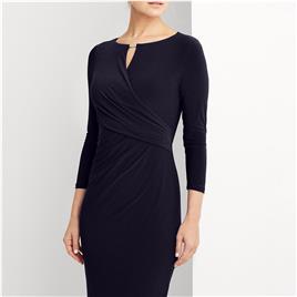 Lauren Ralph Lauren Vestido justo, comprimento midi, 3/4, de mangas compridas