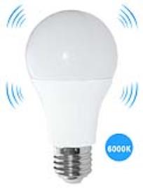 Lampada LED A60 220V E27 8W Branco F. 6000K 800Lm c/ Sensor Movimento