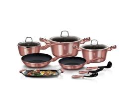 Trens de Cozinha BERLINGER HAUS (20-22-24 cm - Aluminio Forjado - Rosa)