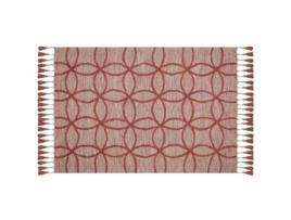 Tapete BELIANI Kirsehir (Vermelho - Algodão - 160 x 230 cm)