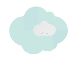 Large Minty Green Cloud Playmat