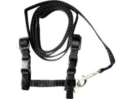 Peitoral para Gatos ESTORE Ajustável (Preto - 120 cm - Poliéster - Porte Pequeno)