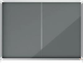 Suporte para Avisos NOBO Vitrine com chave 18XA4  Porta 2 Folhas (Cinzento - Feltro - Magnético: Não)