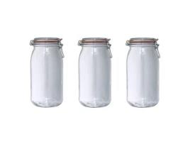 Conjunto De 3 Potes De Vidro 3L  - 908378