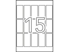 Etiquetas e Coloridas com Adesivo 15 Folhas APLI (Branco - A5 26 X 54 mm)