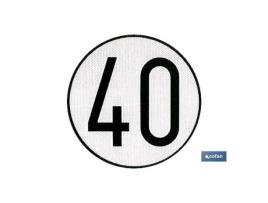 Placa de velocidad homologada 40