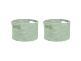 Conjunto de 2 cestas de algodón verde claro 20 cm CHINIOT