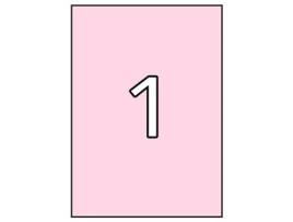 Etiquetas Adesivas A4 20 Folhas APLI (Rosa - 210 X 297 mm)