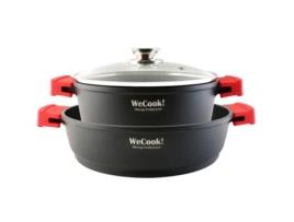 Trens de Cozinha WECOOK (24-28 cm - Alumínio Fundido - Preto)