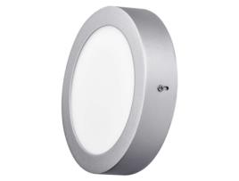 Painel LED EMOS 170 mm, Redondo, Conectado, Prata, Branco Neutro 12W