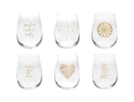 Vasos Decorados Surtidos Set 6 Uds