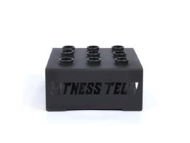 Suporte para Equipamentos de Musculação FITNESS TECH para Barra Olímpica de Chão (44 x 42,9 x 16,5 cm)