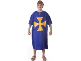 Fato de Homem CREACIONES LLOPIS Túnica Medieval Azul com Cruz (Tam.: L)