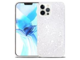 Capa TPU + acrílico IPAKY branco para iPhone 12 Pro Max 6.7