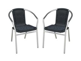 Cadeiras de Jardim VENTE-UNIQUE Fizz (Preto - Resina - 72x54x53 cm)