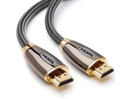 Cabo HDMI 5 m 4K alta velocidade 2.0 18Gbps Ethernet ARC trançado Nylon