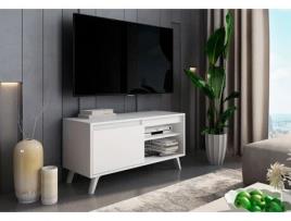Móvel de TV AMBIHOME (100 x 50 x 40 m - Melamina - Branco)
