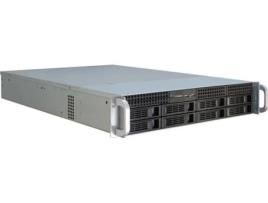 Inter-Tech Ipc 2u-2408 Rack Preto, Aço Inoxidável