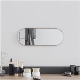 vidaXL Espelho de parede 40x15 cm oval prateado