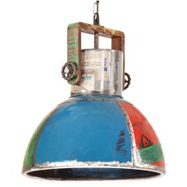 vidaXL Candeeiro suspenso industrial redondo 25W 40 cm E27 multicor